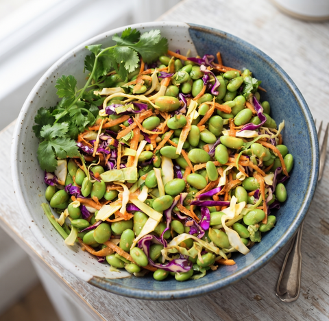 New! High Protein Edamame salad