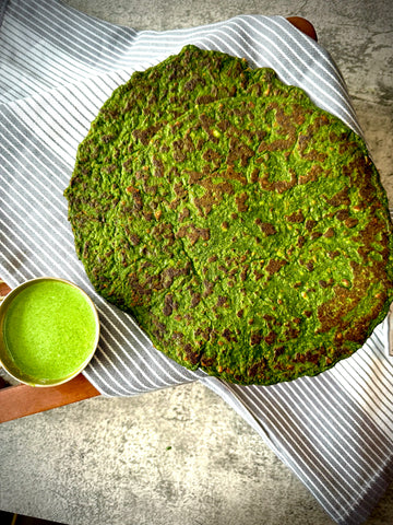 Mung Daal Mix Veg Paneer Chilla (1pc)