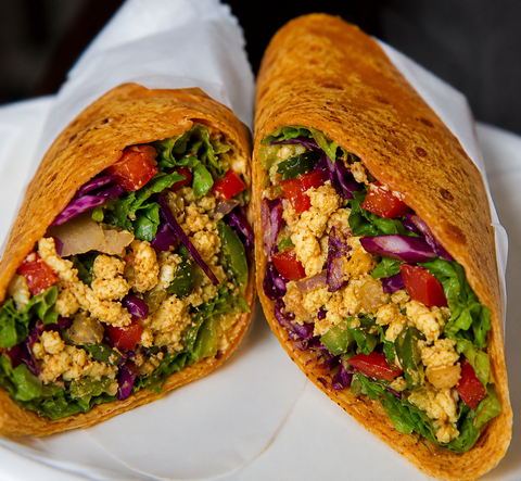 Red Lentil Paneer Bhurji Wrap
