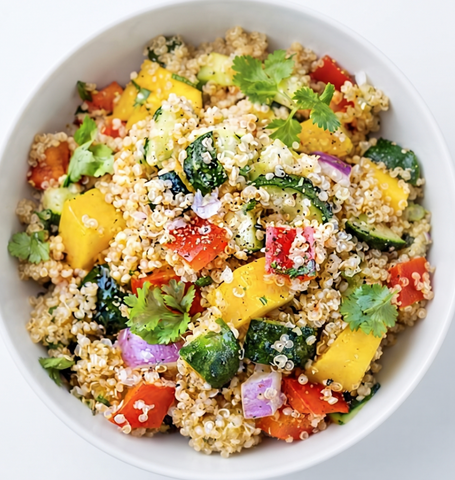 Raw Mango, Quinoa & Chickpea Salad - Aam Panna Vinaigrette