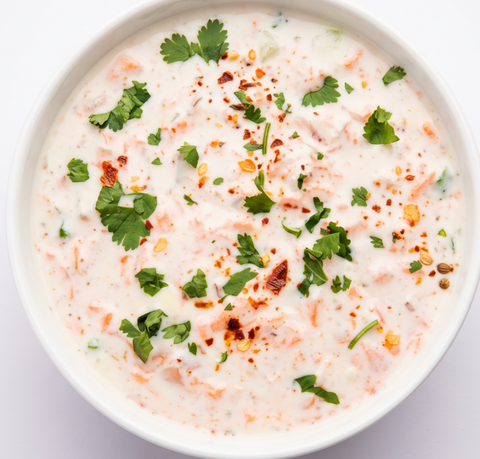 Carrot coriander raita