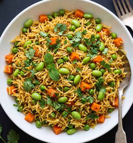 Edamame Carrot Pulao(T)