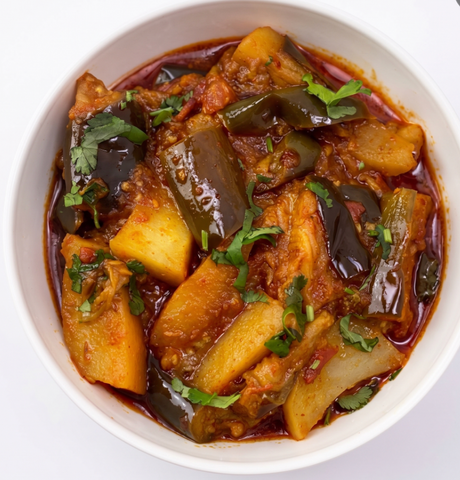 Baingan Aloo Tamatar Sabzi