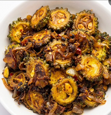 Karela Do Pyaza Vegan