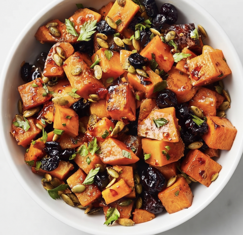 Khatta Meetha Butternut squash salad