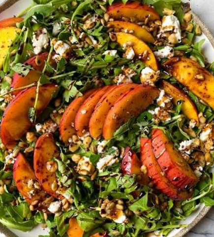 Arugula & Masala Peach Salad