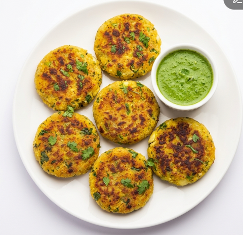 Sprouted Mung & Paneer Kebab (T)