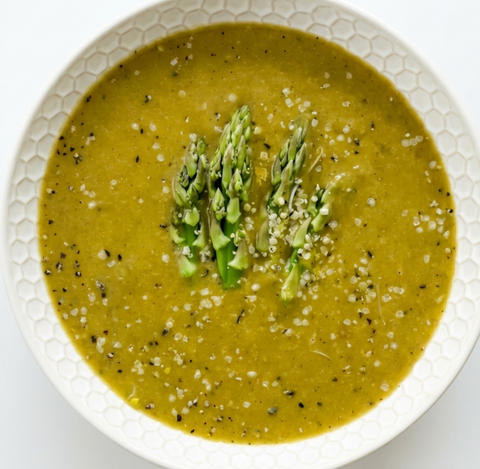 Extra! Asparagus & Yellow Lentil Soup (T)