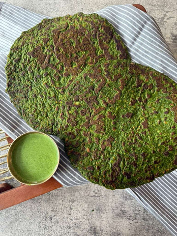 Sprouted Moong & Methi chilla(1pc)