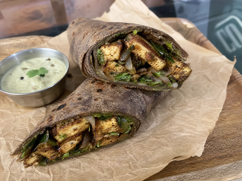 Paneer Pepper Fry Wrap