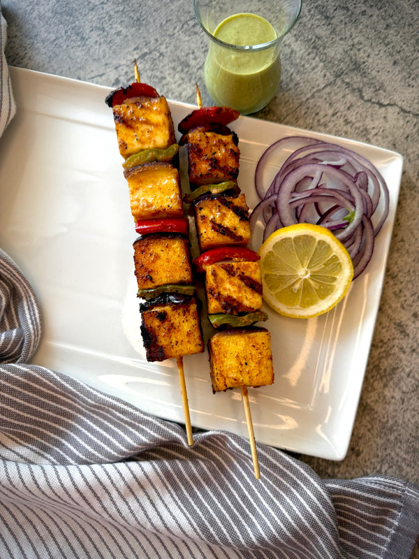 Anchari Paneer Tikka Skewers