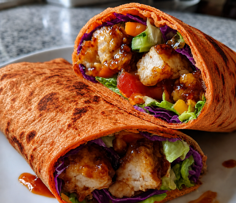Asian Chilli Paneer Wrap