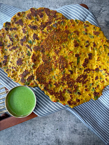 Besan Spinach Chilla (2pc)