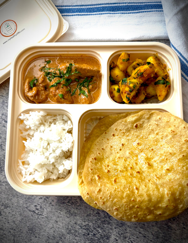 Butter chicken kids thali