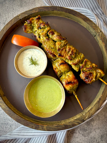 Hariyali Chicken tikka w/chutney