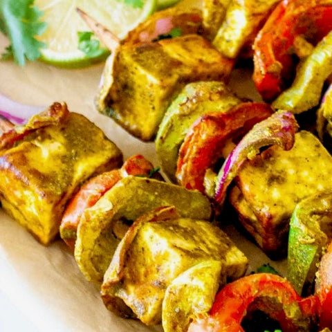 Hariyali Paneer Tikka mint chutney w/cucumber salad