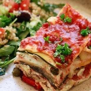 Vegan Lasagna w/roasted veggies