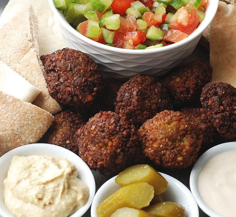 Air fried Falafel w/hummus pita
