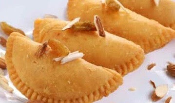 Baked Gujiya (Stuffed with dates+nuts)(4 pcs)