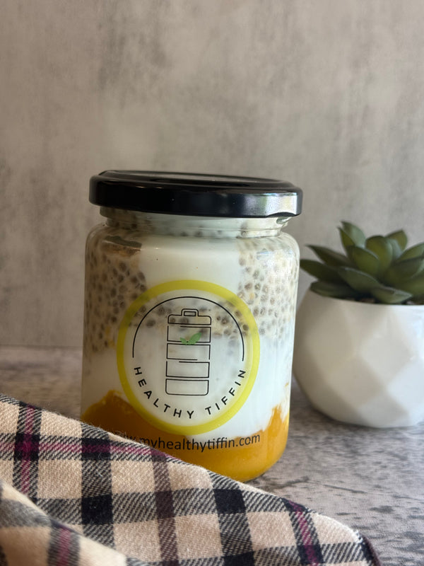 Saffron Mango Chia Seed Oatmeal Bowl