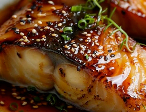 Miso Glazed Cod with Mango Salad
