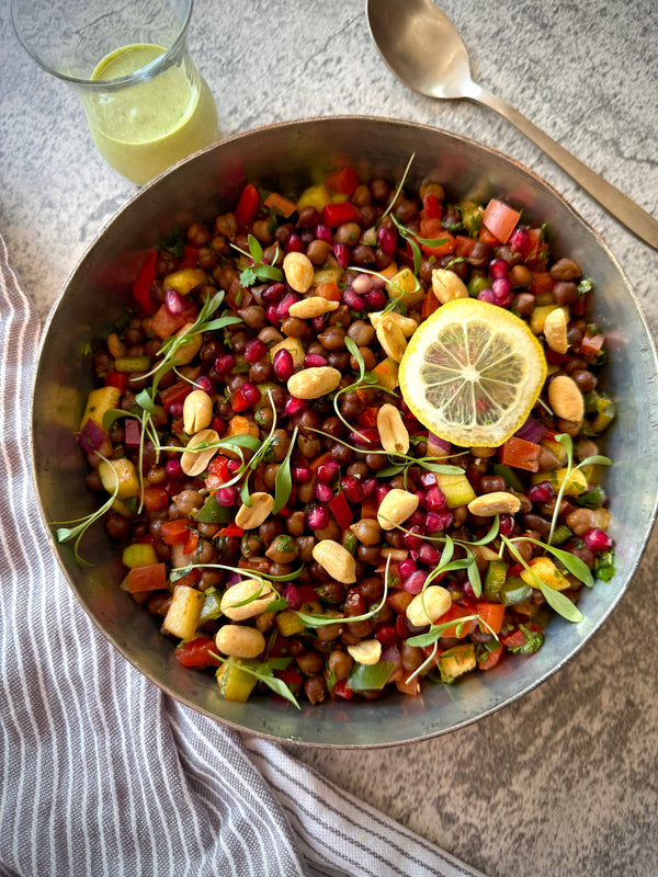 Kala Chana Chaat salad- PEANUTS