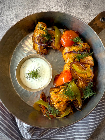 Kashmiri Chicken Kanti skewers/ raddish chutney(T)