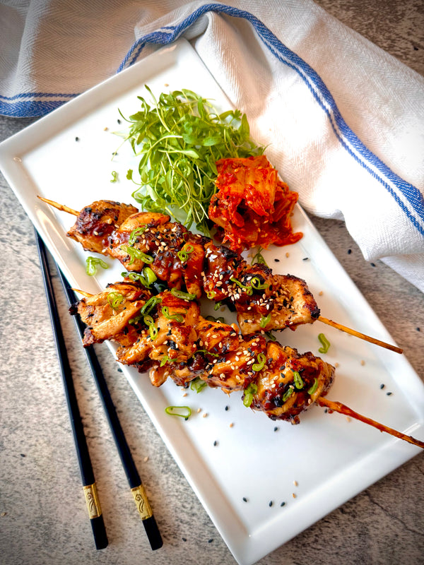 Korean BBQ Chicken Skewers