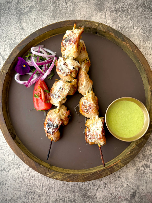 Chicken Malai Tikka Skewers