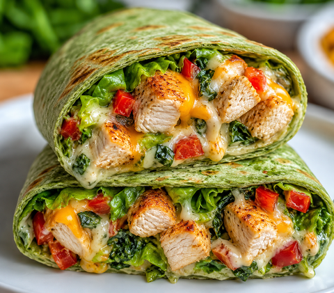 Parmesan Stuffed Chicken Breast Wrap