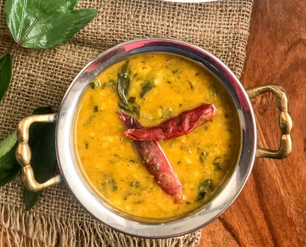 Nutritious! Gongura Bottlegourd Daal ( opo, amla leaves)