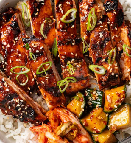 New! Korean BBQ Chicken w/Kimchi Fried rice