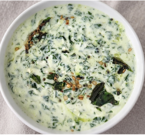 VGN! Keerai Pachidi (cucumber raita)