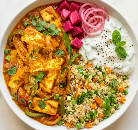 Reshmi Paneer Bulgar Bowl