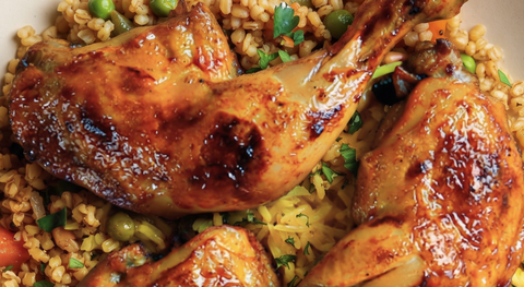 Yemeni Chicken Mandi w/Bulgar Pilaf
