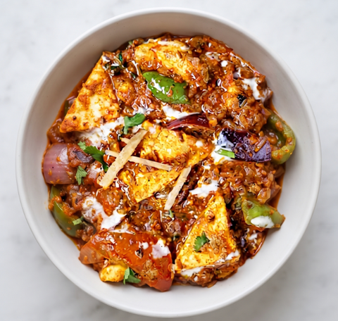 Low cal! Kadhai Paneer(Cashew)