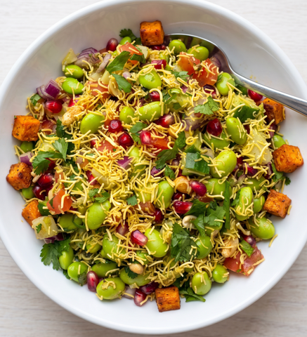 Sweet Potato Edamame Chaat (T)
