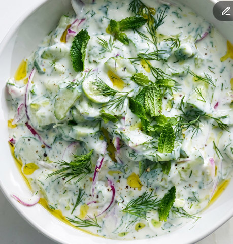 Vgn Dill cucumber raita