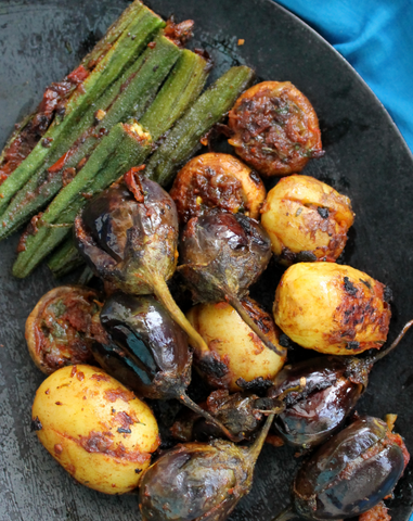 Kurkuri Tawa Sabzi (Melange of veggies Air fried)