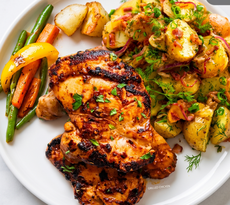 Peri Peri Chicken with Buckwheat Pilaf & Roasted Brussels Sprouts
