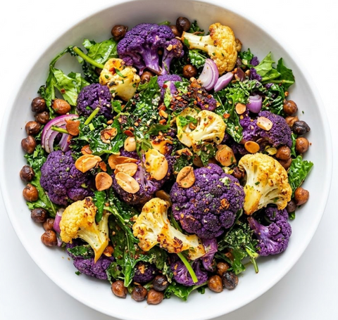Kala Chana & Purple Cauliflower Salad