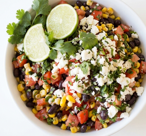 Roasted Corn, Poblano & Black Bean Salad (T)