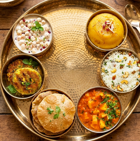 Navratri Vrat Comfort Thali — Six Festive Favorites