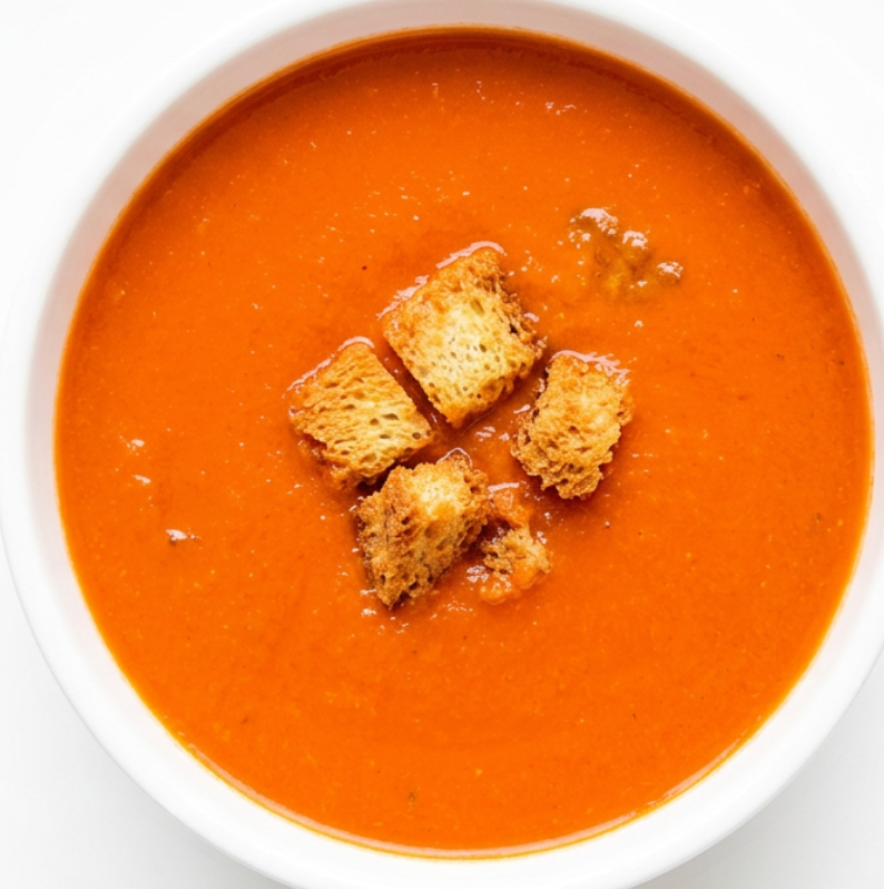Railway Tomato Soup with Croutons