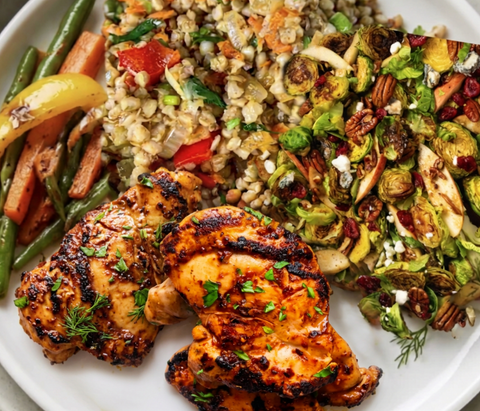 Peri Peri Chicken with Herb Roasted Vegetables