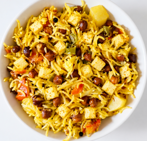 Kala Chana Paneer Tehri Pulao