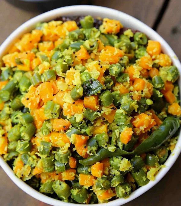 Green beans Carrot Poriyal