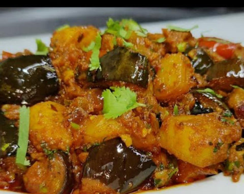 Marathi! Vaangi Batata Tamata (eggplant, potatoes)(8oz)