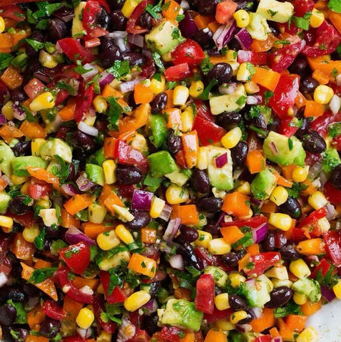 Extra! New! Black Bean and Corn Salad w/avocado lime dressing(T)