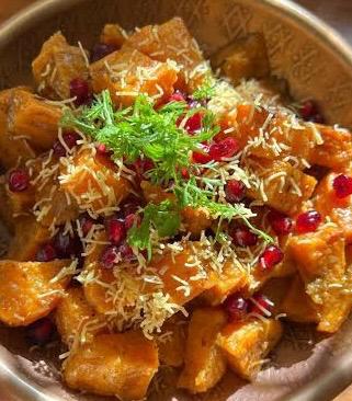 T_Extra! Vrat! Shakarkandi Chaat (Sweet Potatoes, peanuts)